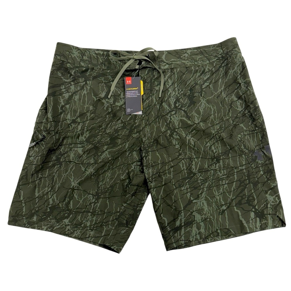 Under Armor Men's Size‎ 42 Dark Green Swim Bottoms Board Shorts NWT